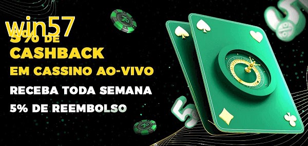 Promoções do cassino ao Vivo win57